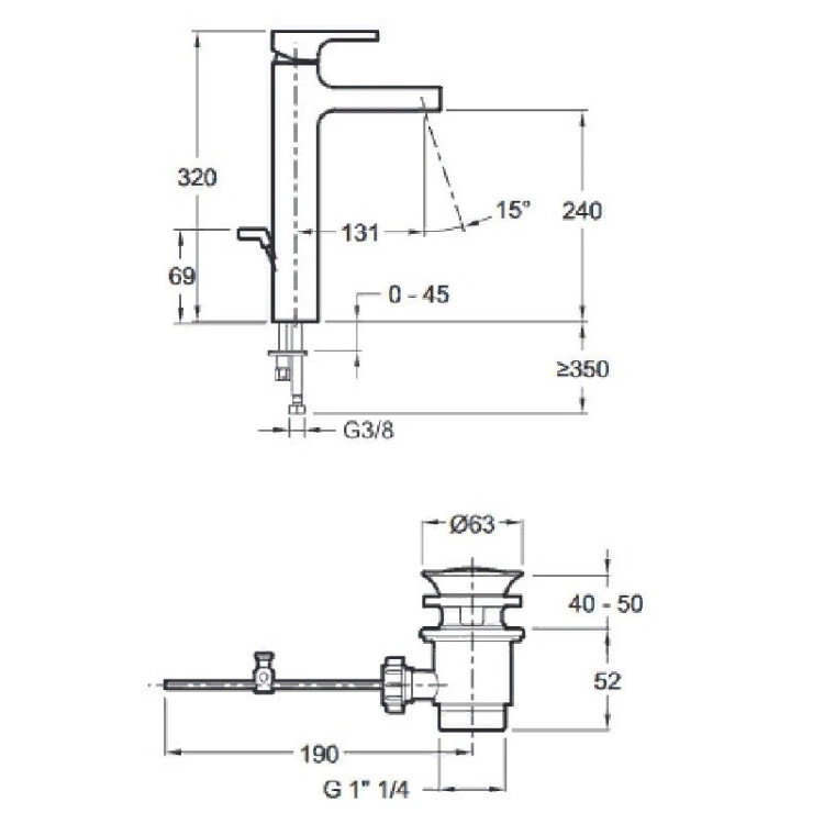 Смеситель для раковины Jacob Delafon Stayt E37329-CP