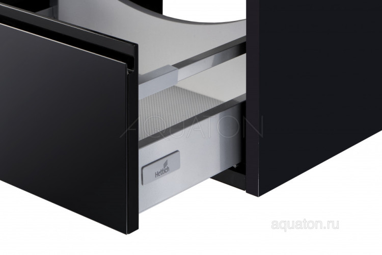 Тумба под раковину AQUATON Римини 60 черный глянец 1A226601RN950 NEW