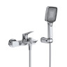 Смеситель для ванны и душа в комплекте с ручным душем, шлангом и держателем Cezares LINER-VD-GM