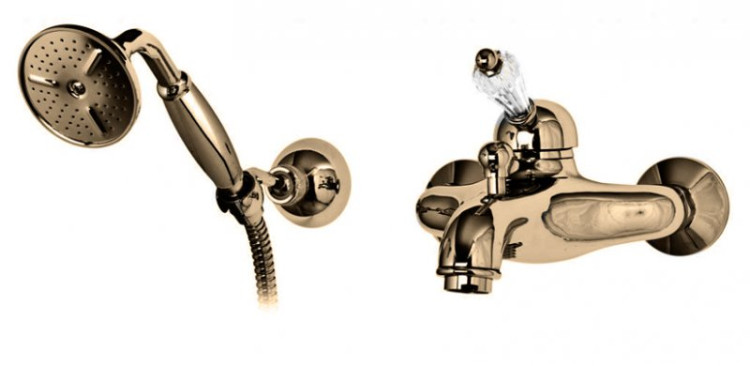 Смеситель для ванны и душа с ручным душем Cezares VINTAGE-VDM-01-Sw