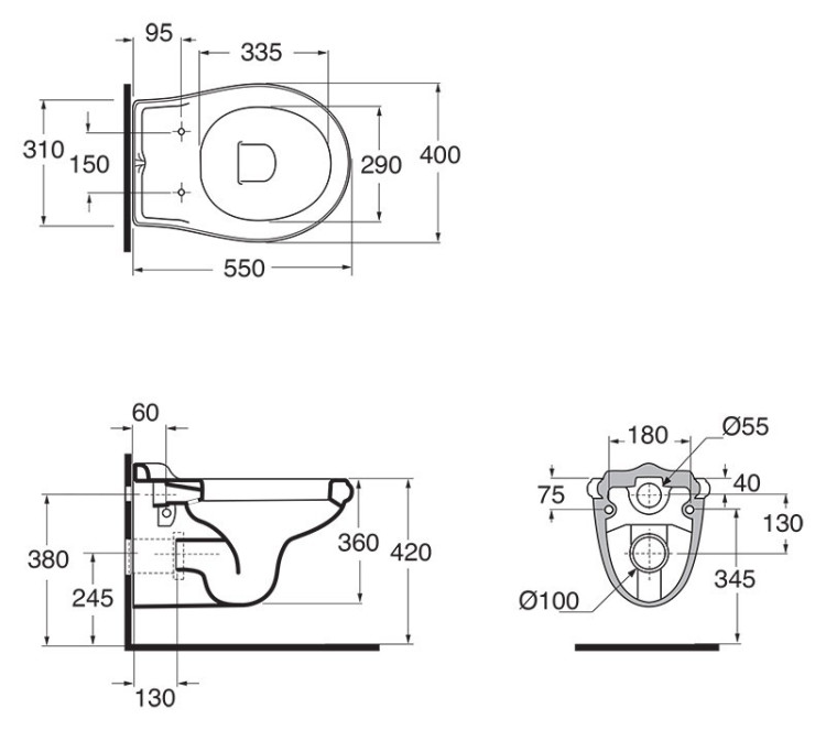 Унитаз Azzurra Jubilaeum JUB100/Sosk