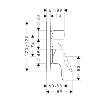 Смеситель Axor Citterio M 34425000