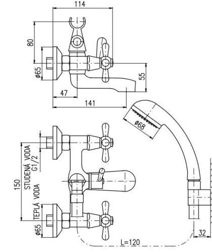 Смеситель Rav Slezak Morava MK154.5/1
