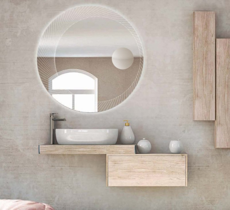 Зеркало с увеличительным зеркалом и со встроенной LED подсветкой Cezares 45011