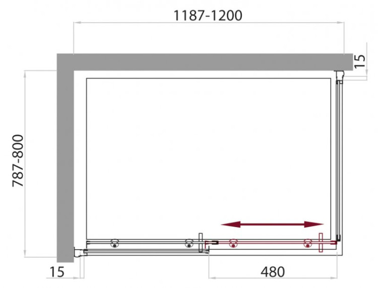 Душевой уголок BELBAGNO UNO-AH-1 BelBagno UNO-AH-1-100/80-C-Cr