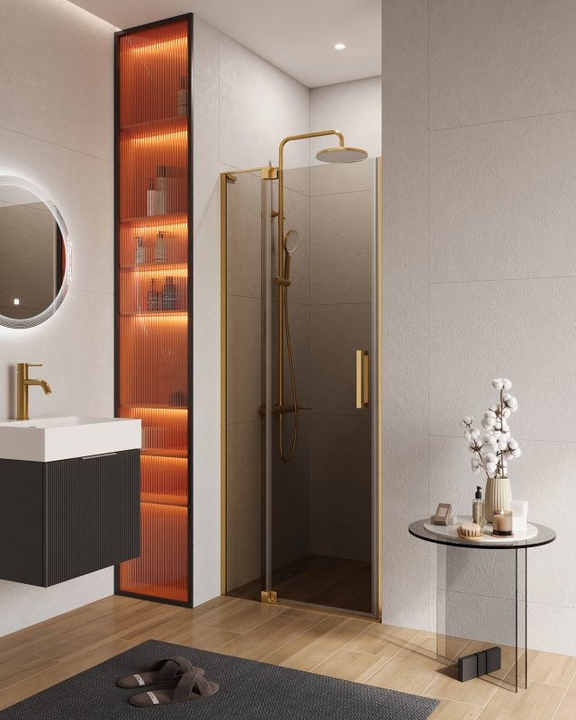 Душевая дверь в нишу SLIDER-B-1 Cezares SLIDER-B-1-80/90-C-Cr