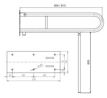 Поручень для ванны Bemeta Help 301102074N