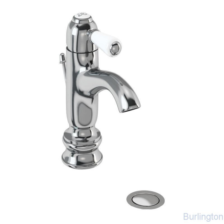 Смеситель для раковины на 1 отверстие Regent, с донным клапаном [CHR22]