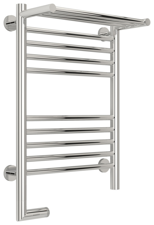 Полотенцесушитель электрический Сунержа Богема с полкой 2.0 600х400 МЭМ левый Без покрытия