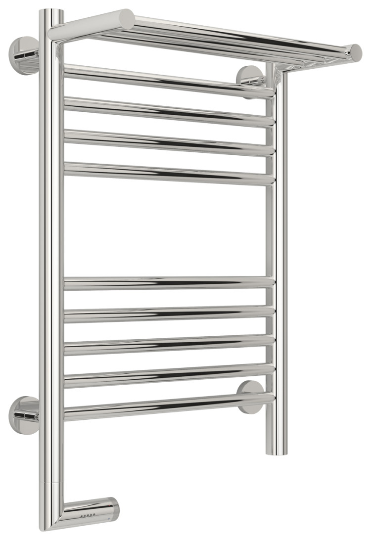 Полотенцесушитель электрический Сунержа Богема с полкой 2.0 600х400 МЭМ левый Без покрытия