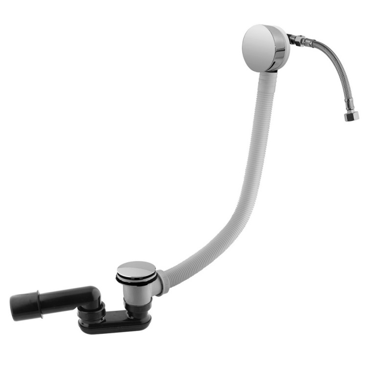 Слив перелив с наполнением ванны через перелив, донный клапан с системой Клик-клак Cezares CZR-B-STW-BIO