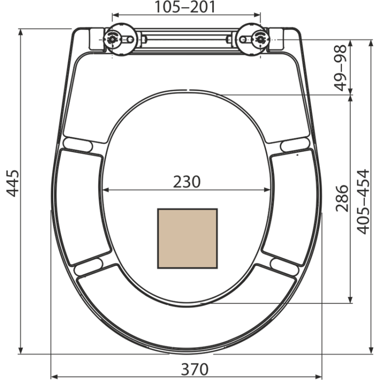 Сиденье для унитаза универсальное SOFTCLOSE, Дюропласт Alcadrain A604 BAHAMA
