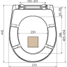 Сиденье для унитаза универсальное SOFTCLOSE, Дюропласт Alcadrain A604 BAHAMA