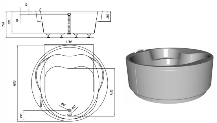 Акриловая ванна Kolpa San Opera 180x180