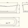 Чугунная ванна Sharking SW-1010B 183x78