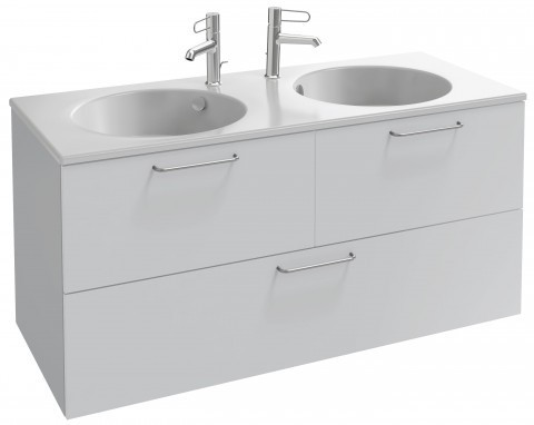 Мебель для раковины-столешницы ODEON RIVE GAUCHE 120 СМ, 3 ящика, ручки чёрные