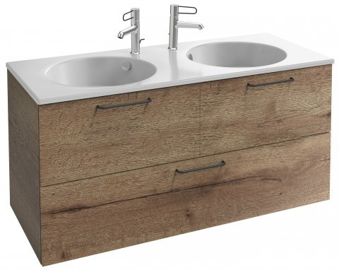 Мебель для раковины-столешницы ODEON RIVE GAUCHE 120 СМ, 3 ящика, ручки чёрные