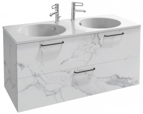 Мебель для раковины-столешницы ODEON RIVE GAUCHE 120 СМ, 3 ящика, ручки чёрные