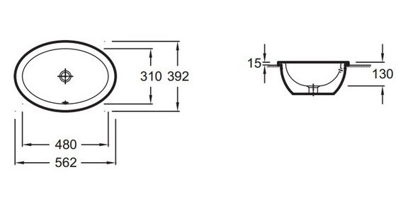 Раковина Jacob Delafon Vox 56 EYH102-00