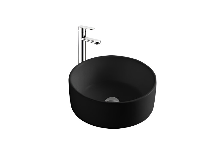 Раковина накладная для установки на столешницу Aquatek AQ5118-MB 400*400*165, матовый черный