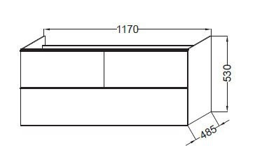 Тумба под раковину Jacob Delafon Odeon Up 120 подвесная