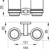 Двойной держатель с двумя стаканами Ravak Chrome CR 220.00