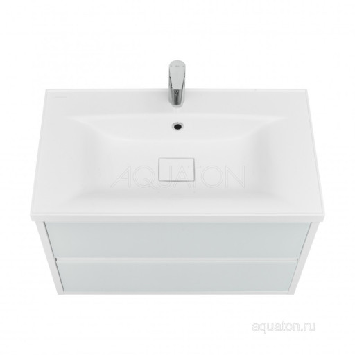 Тумба под раковину AQUATON Римини 80 белый глянец 1A226701RN010 NEW