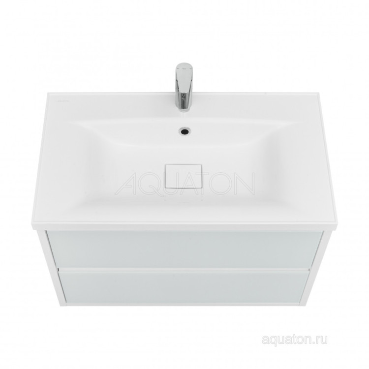 Тумба под раковину AQUATON Римини 80 белый глянец 1A226701RN010 NEW