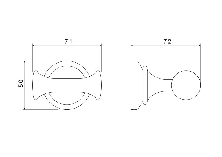 Крючок двойной Aquatek полир. золото AQ4502PG Классик