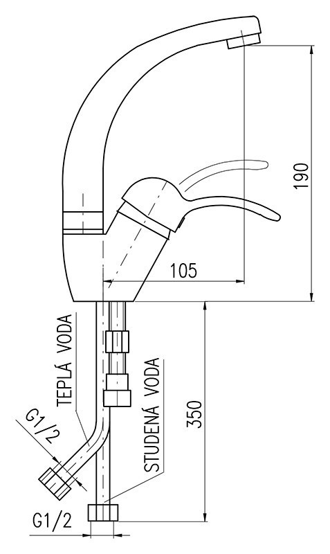 Смеситель для раковины Rav Slezak Labe L006.5/2