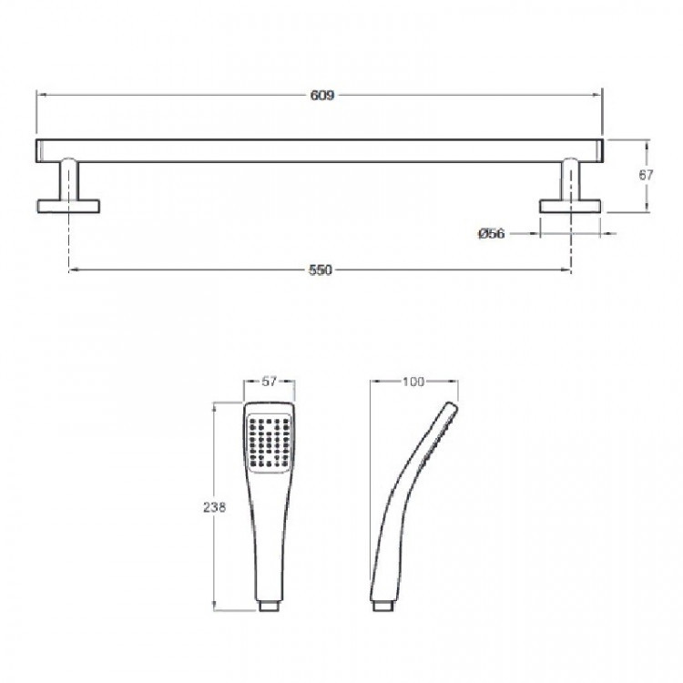 Душевой гарнитур Jacob Delafon EO E99938-CP