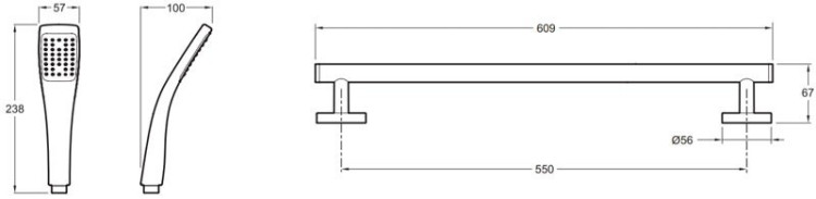 Душевой гарнитур Jacob Delafon EO E99938-CP