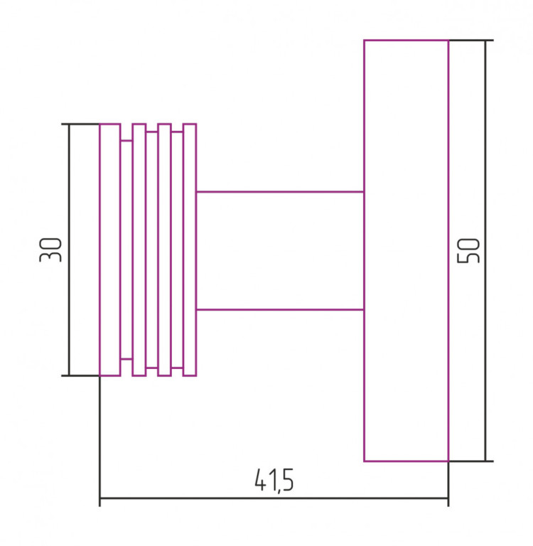 Вешалка Сунержа Каньон настенная (L 50) Без покрытия