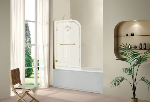 Душевая шторка на ванну RETRO-V-1-80 Cezares RETRO-V-1-80/145-PP-G-L