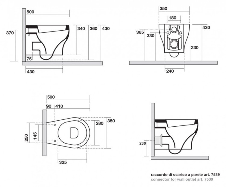 Унитаз Kerasan K09 4515 подвесной