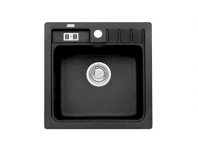Мойка ALVEUS NIAGARA 20 GRANITAL CARBON-G91 465x465x180;1x с сифоном 1105419,
