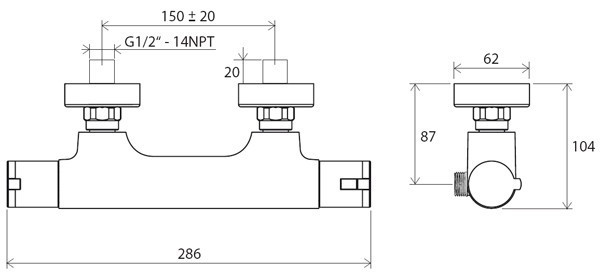 Смеситель Ravak TE 032.00/150