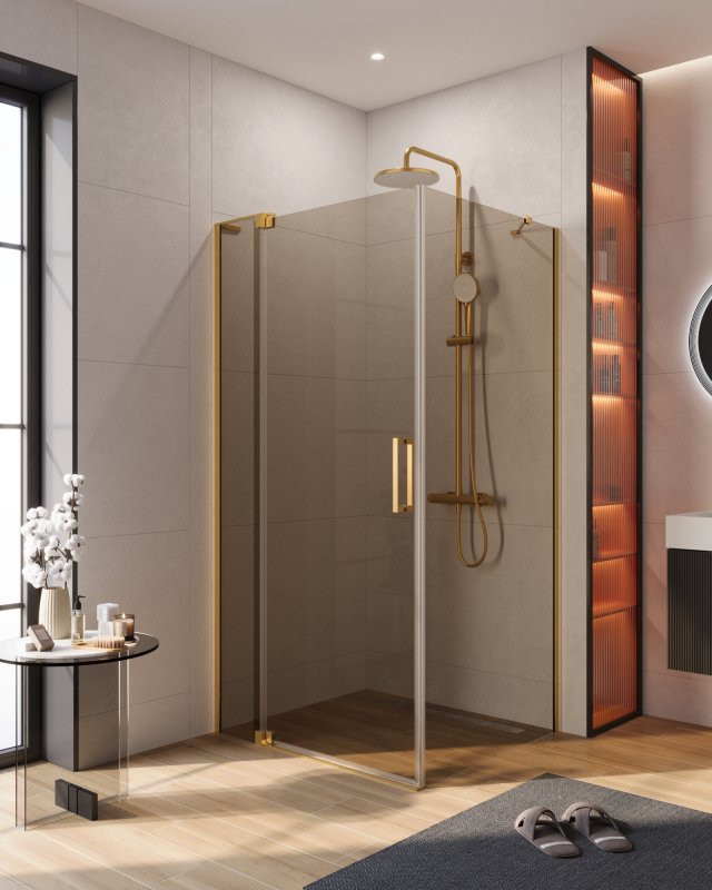 Душевой уголок SLIDER-AH-1 Cezares SLIDER-AH-1-100-100/110-GRIGIO-GM