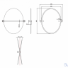 Зеркало овальное, с наклоном [A58 CHR]