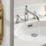 Смеситель для раковины, 3 отв, ручки - леверы белые, хром [ARC15 CHR + ARC65 CHR]