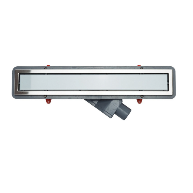 Линейный трап 650 мм CONFLUO PREMIUM WITH WHITE GLASS LINE, двухсторонняя модель PESTAN 13000283