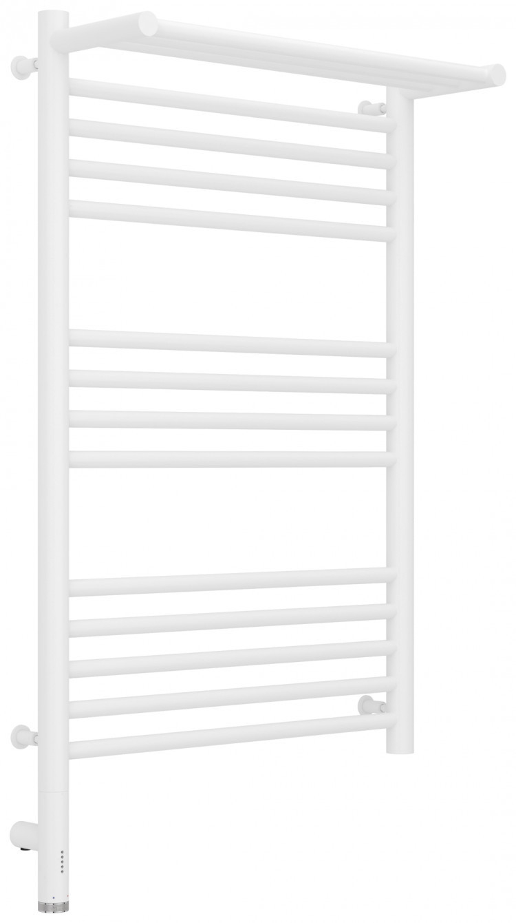 Полотенцесушитель электрический Сунержа Богема с полкой 3.0 800х500 / МЭМ левый Матовый белый