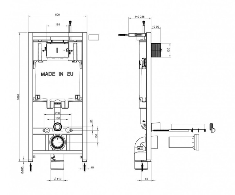 Инсталляция Jacob Delafon E29025-NF