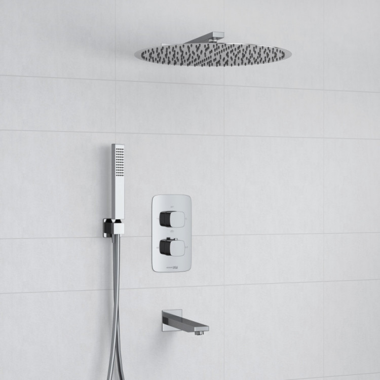 WasserKRAFT A178644 Thermo Встраиваемый комплект для ванны с верхней насадкой, лейкой и изливом