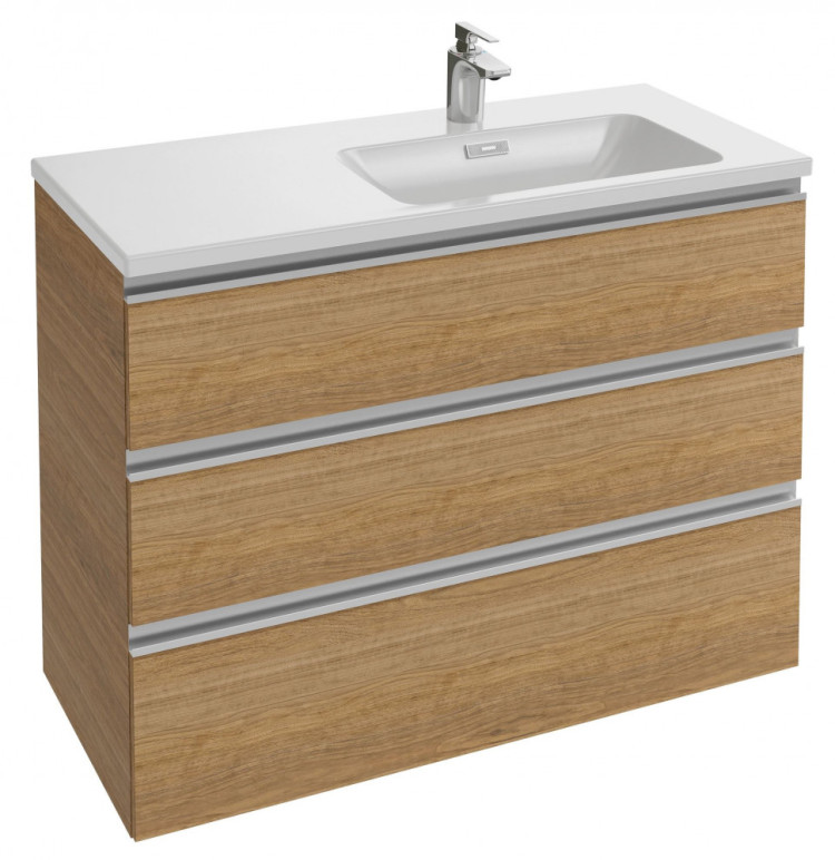 Мебель для раковины-столешницы 100 см, под правостороннюю раковину, нежный аквамарин Jacob Delafon VOX EB2046-RA-M43