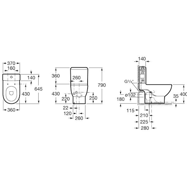 Бачок для унитаза Roca Meridian 341240000