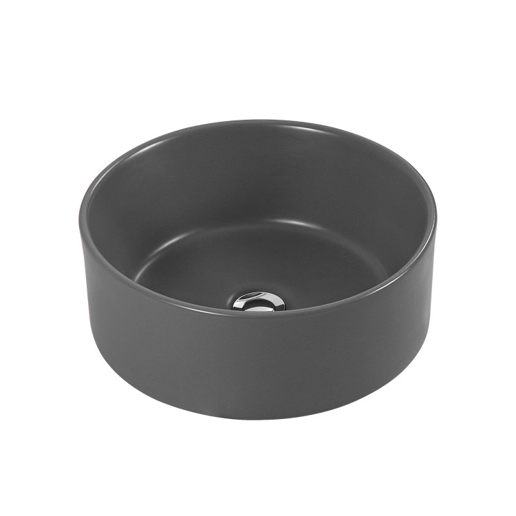 Раковина накладная для установки на столешницу Aquatek AQ5118-MG 400*400*165, матовый серый