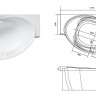 Ванна акриловая асимметричная 1Marka ERGONOMIKA 158-175*110 L