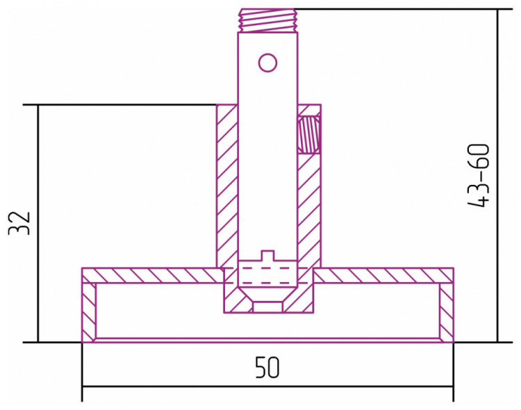 Кронштейн Сунержа TUBE телескопический Тёмный титан муар