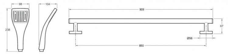 Душевой гарнитур Jacob Delafon EO E99940-CP
